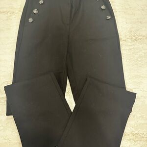LOFT Black Straight Leg Pants with Classic Design